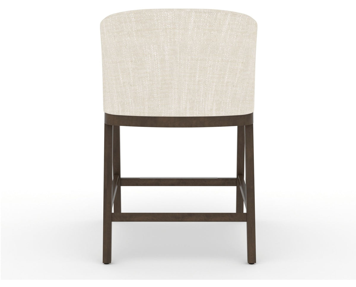 Canadel Modern Angle Counter Stool in Hazelnut Washed, FT InsideOut®, back view