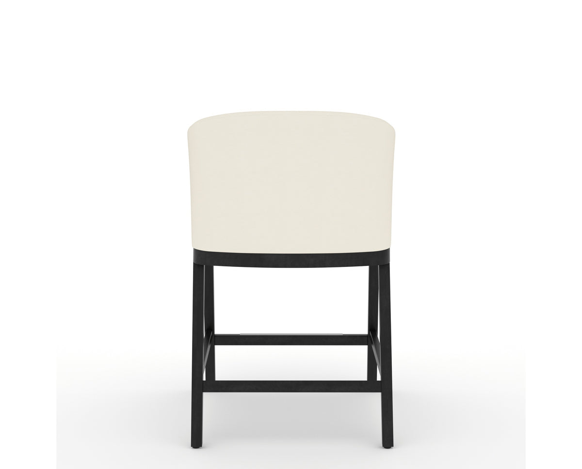 Canadel Modern Angle Counter Stool in Dark Smoke, YJ Faux Leather, back view