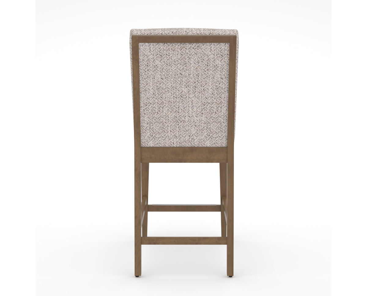 Canadel Modern Box Back Counter Stool in Pecan Washed, FP Crypton®, back view