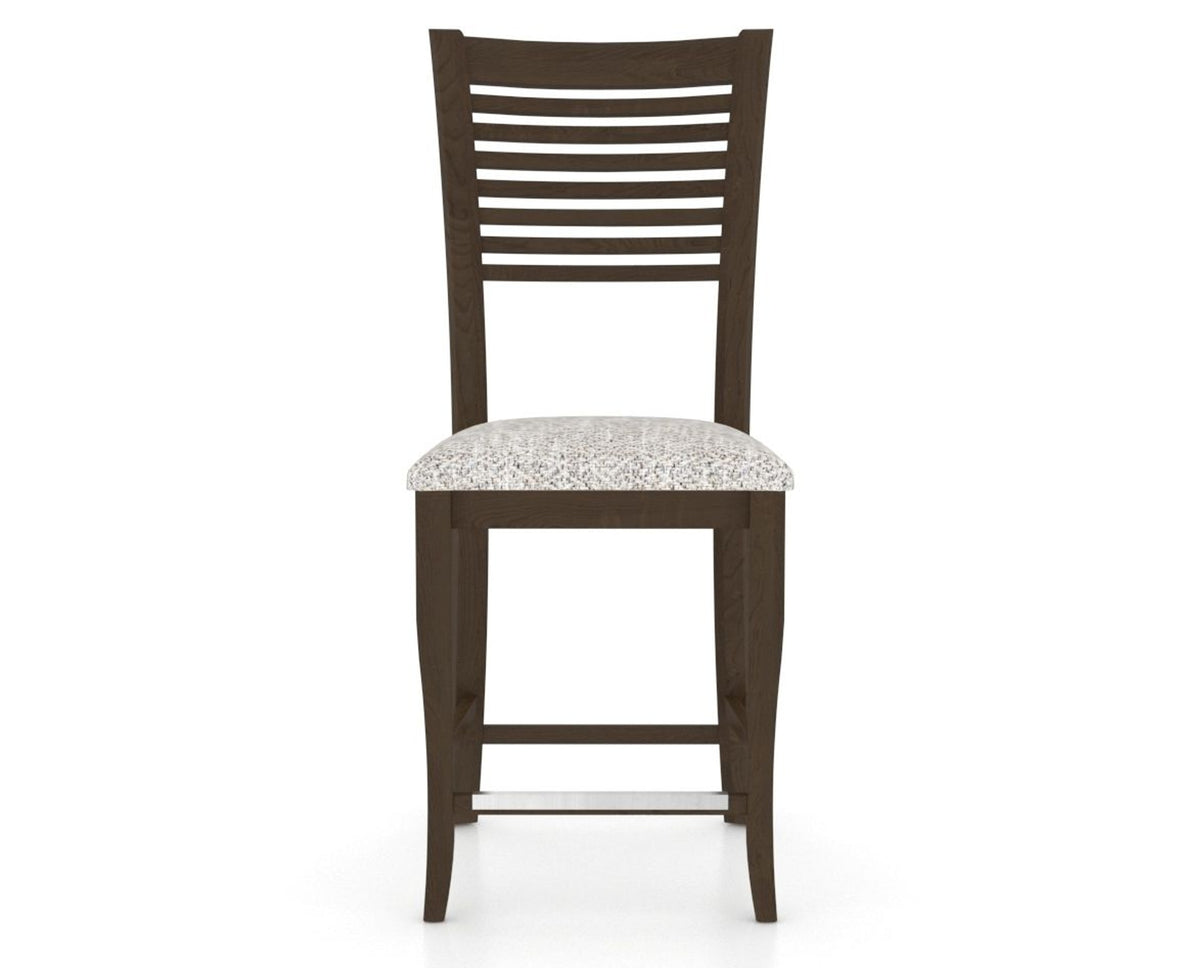 Canadel Upholstered Counter Stool 8229 in FP Crypton® and 29 Hazelnut Washed and Fixed Base, front view
