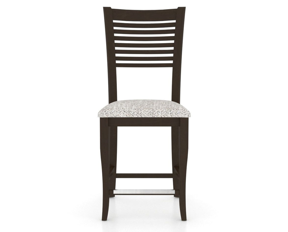Canadel Upholstered Counter Stool 8229 in FP Crypton® and 59 Davy's Grey and Fixed Base, front view