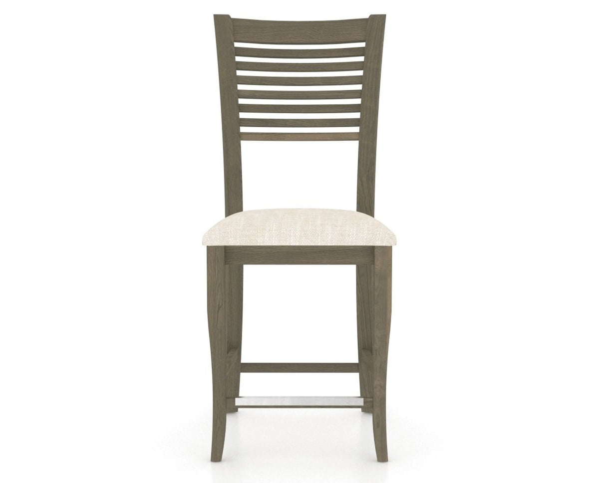 Canadel Upholstered Counter Stool 8229 in FT InsideOut® and 08 Shadow and Fixed Base, front view