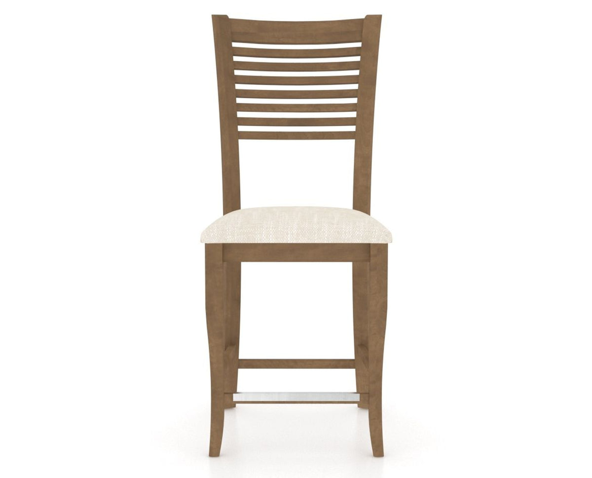 Canadel Upholstered Counter Stool 8229 in FT InsideOut® and 25 Pecan Washed and Fixed Base, front view