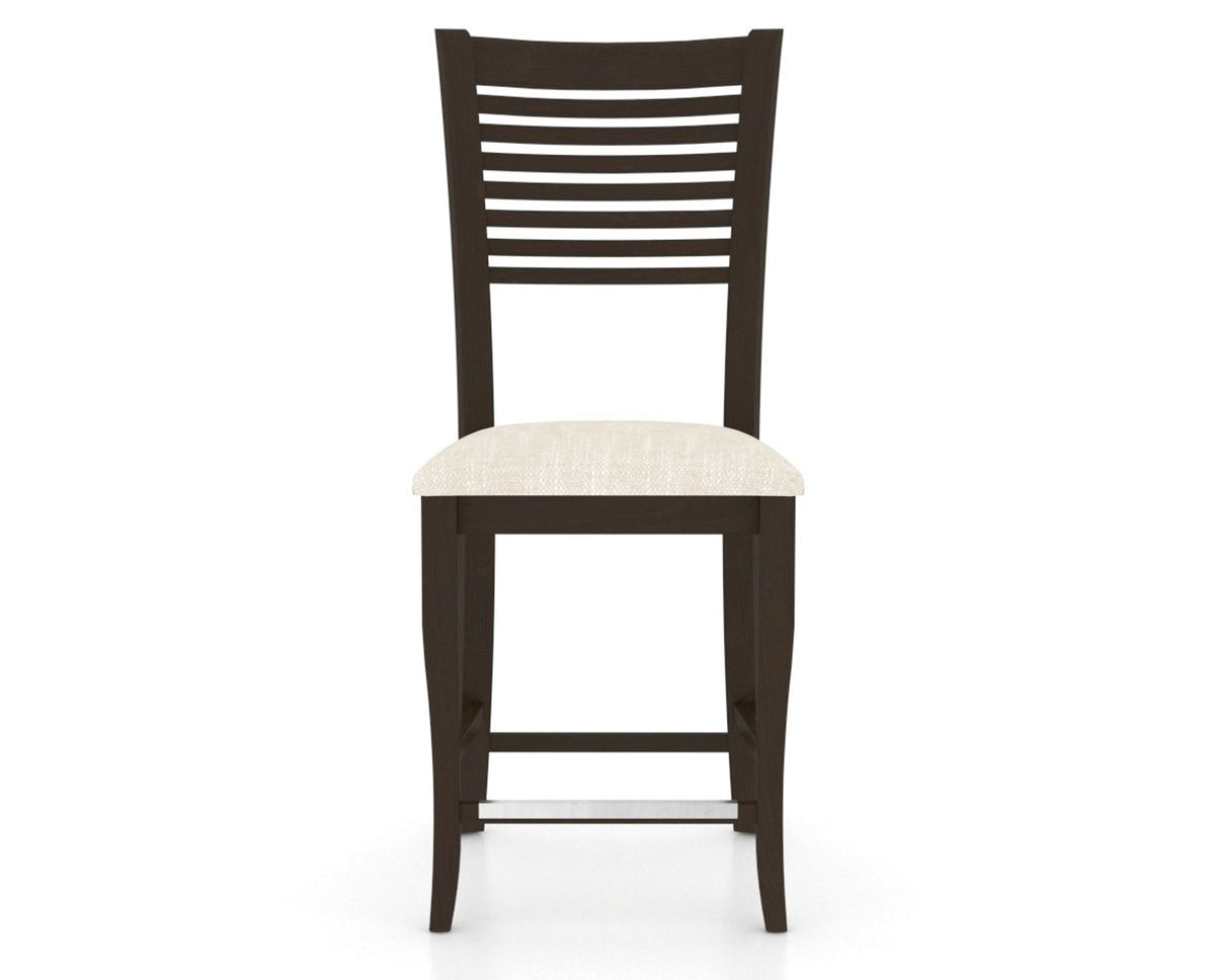 Canadel Upholstered Counter Stool 8229 in FT InsideOut® and 59 Davy's Grey and Fixed Base, front view