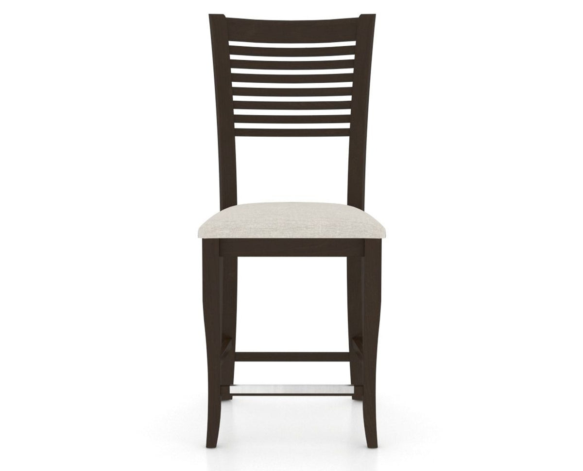Canadel Upholstered Counter Stool 8229 in TB Fabric and 59 Davy's Grey and Fixed Base, front view