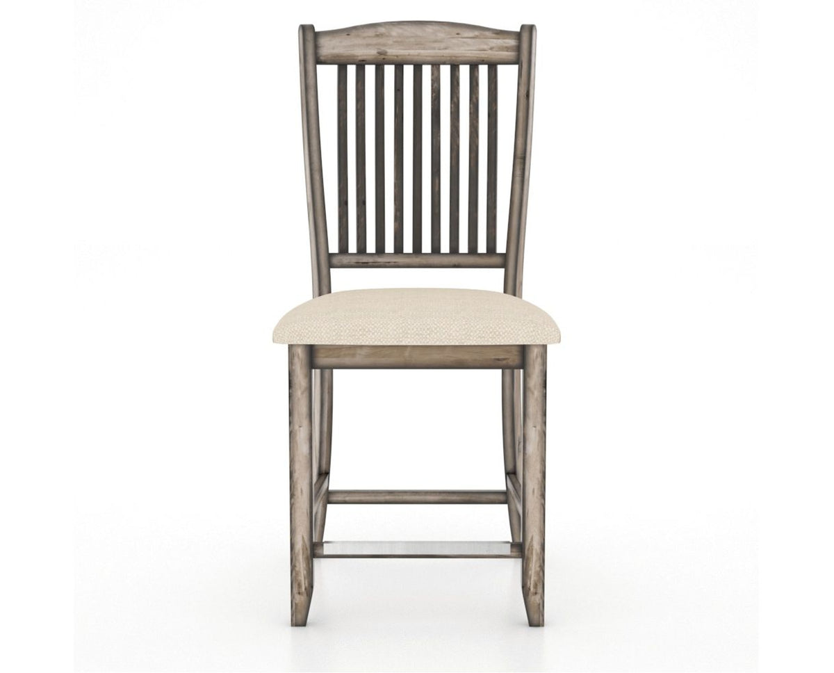 Canadel Champlain Upholstered Counter Stool 8232 in 6K Sunbrella® and 72 Heritage Nature and Fixed Base, front view