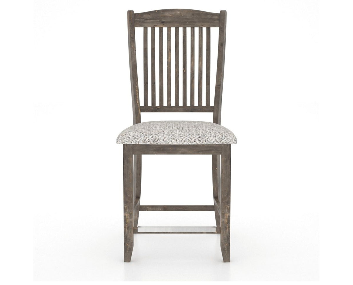 Canadel Champlain Upholstered Counter Stool 8232 in FP Crypton® and 08 Shadow and Fixed Base, front view