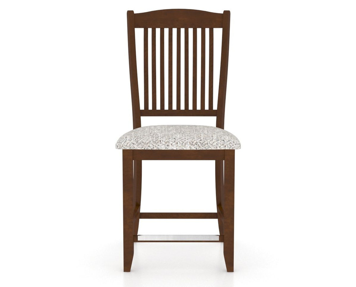 Canadel Upholstered Counter Stool 8232 in FP Crypton® and 19 Cognac Washed and Fixed Base, front view