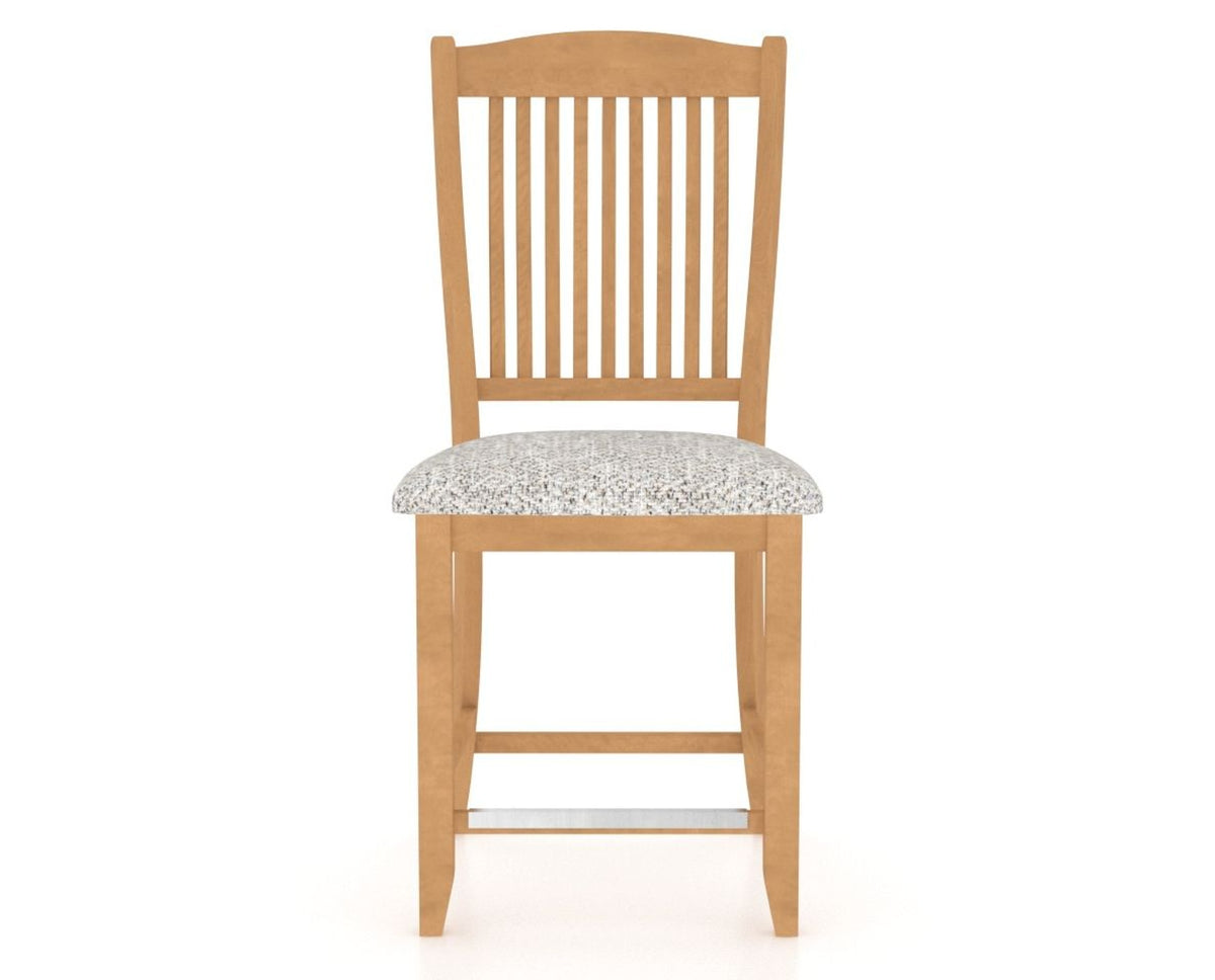 Canadel Upholstered Counter Stool 8232 in FP Crypton® and 20 Caramel Washed and Fixed Base, front view