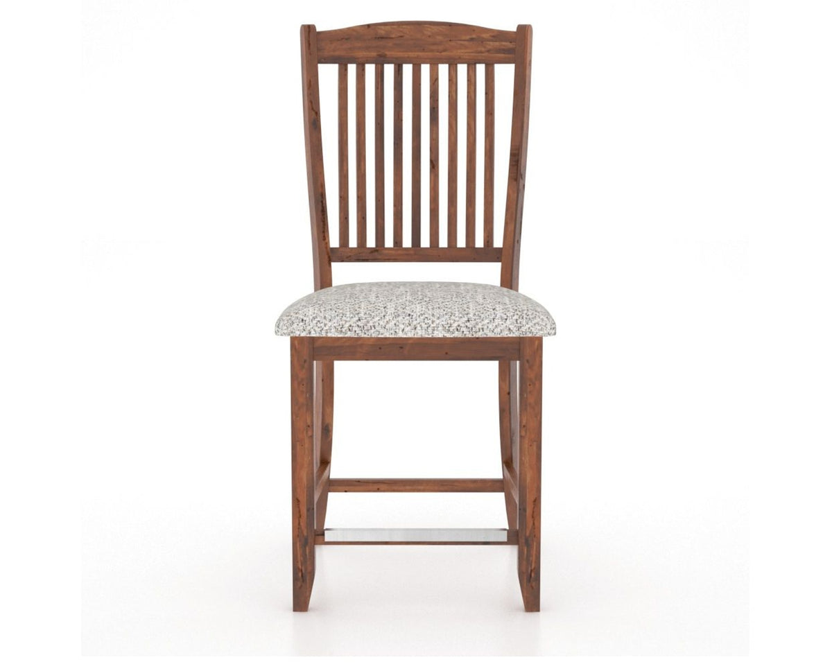 Canadel Champlain Upholstered Counter Stool 8232 in FP Crypton® and 33 Spice Washed and Fixed Base, front view
