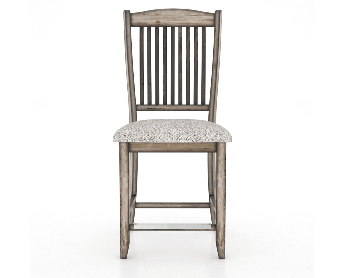 Canadel Champlain Upholstered Counter Stool 8232 in FP Crypton® and 72 Heritage Nature and Fixed Base, front view
