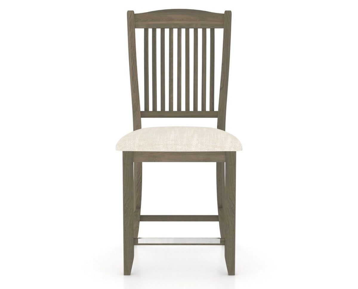 Canadel Upholstered Counter Stool 8232 in FT InsideOut® and 08 Shadow and Fixed Base, front view
