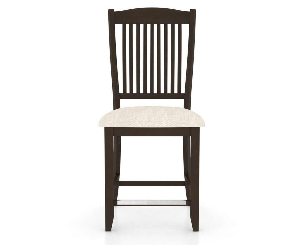 Canadel Upholstered Counter Stool 8232 in FT InsideOut® and 59 Davy's Grey and Fixed Base, front view