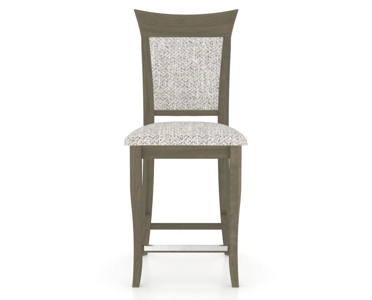 Canadel Upholstered Counter Stool 8274 in FP Crypton® and 08 Shadow and Fixed Base, front view