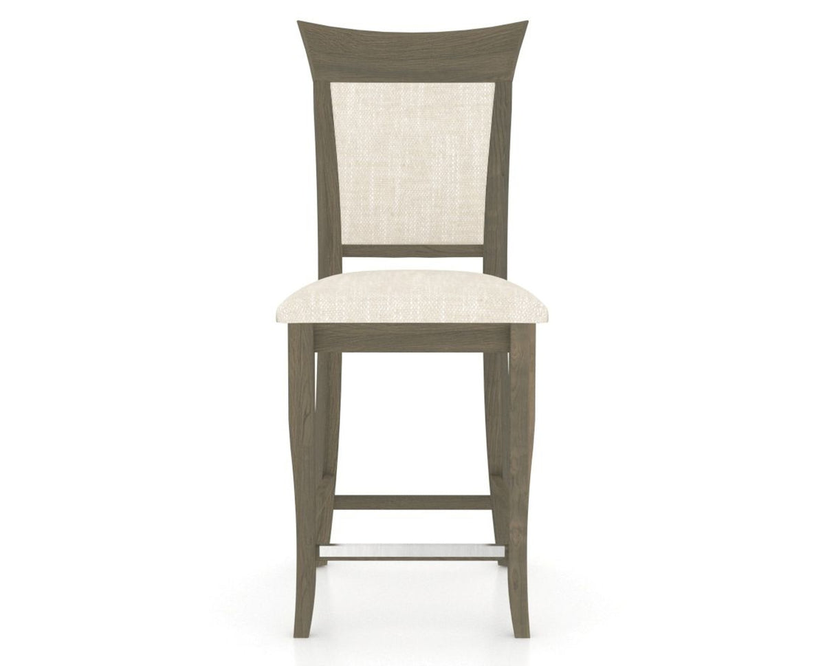 Canadel Upholstered Counter Stool 8274 in FT InsideOut® and 08 Shadow and Fixed Base, front view