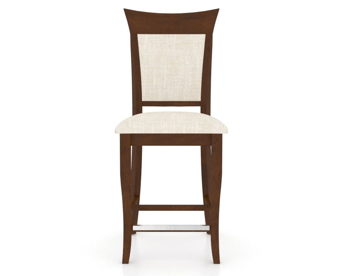 Canadel Upholstered Counter Stool 8274 in FT InsideOut® and 19 Cognac Washed and Fixed Base, front view