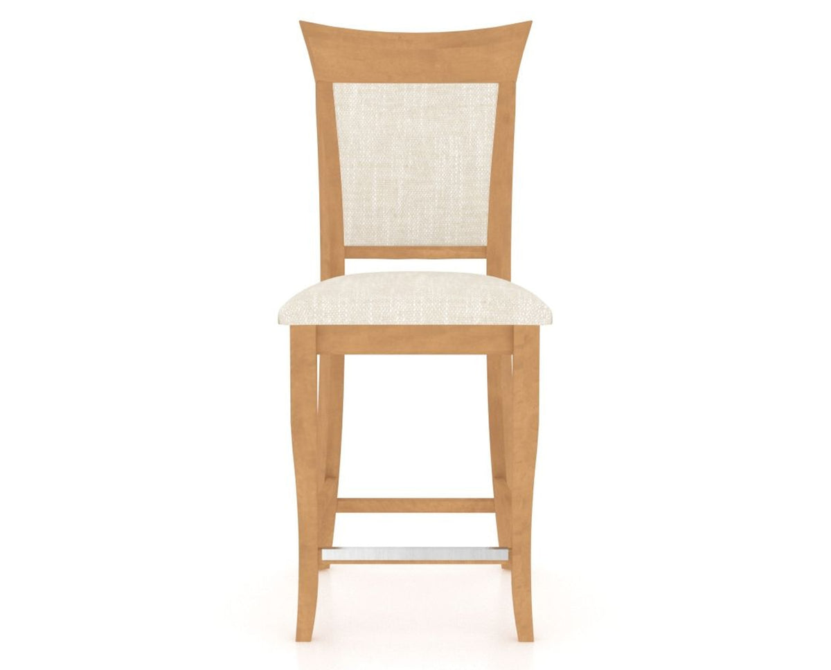 Canadel Upholstered Counter Stool 8274 in FT InsideOut® and 20 Caramel Washed and Fixed Base, front view