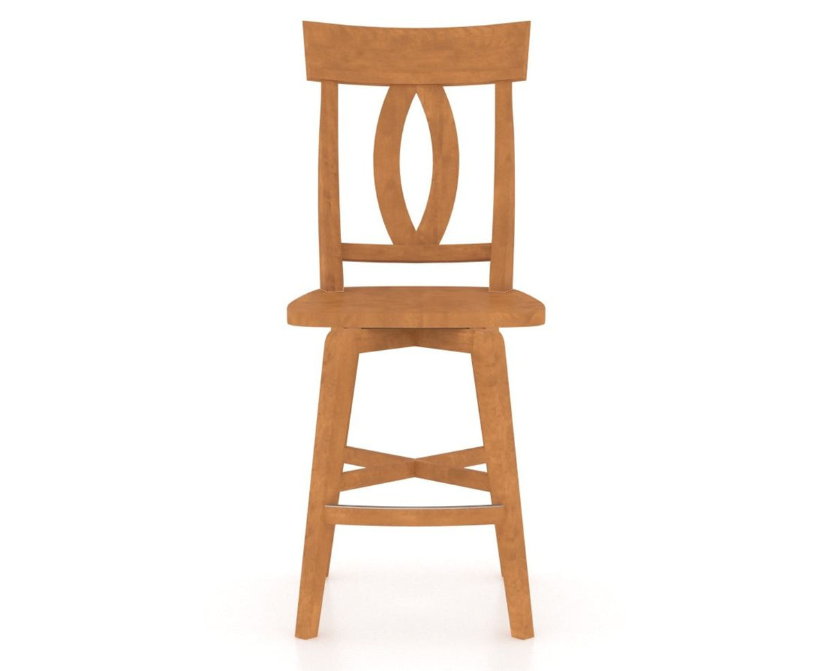 Canadel Swivel Counter Stool 7100 in Honey Washed, front view