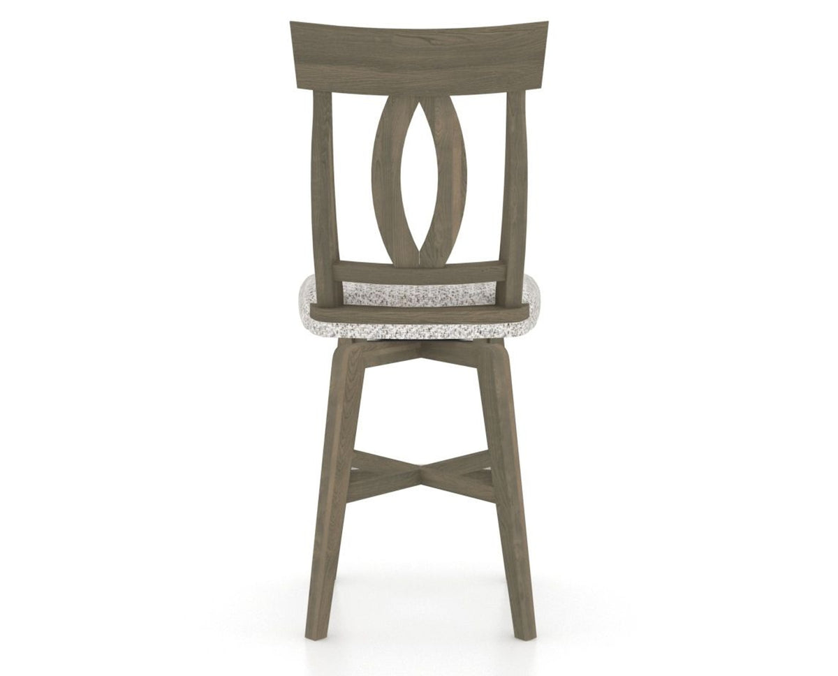 Canadel Swivel Counter Stool 7100 in FP Crypton® and 08 Shadow, back view