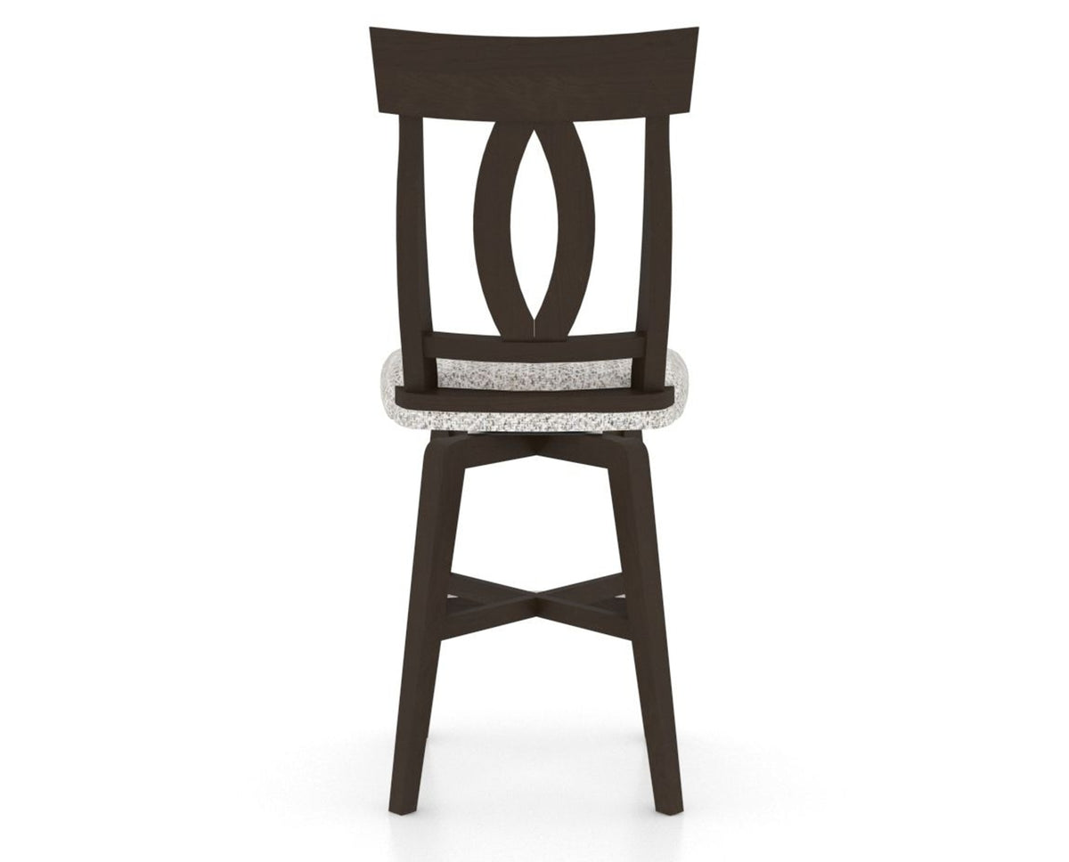 Canadel Swivel Counter Stool 7100 in FP Crypton® and 59 Davy's Grey, back view