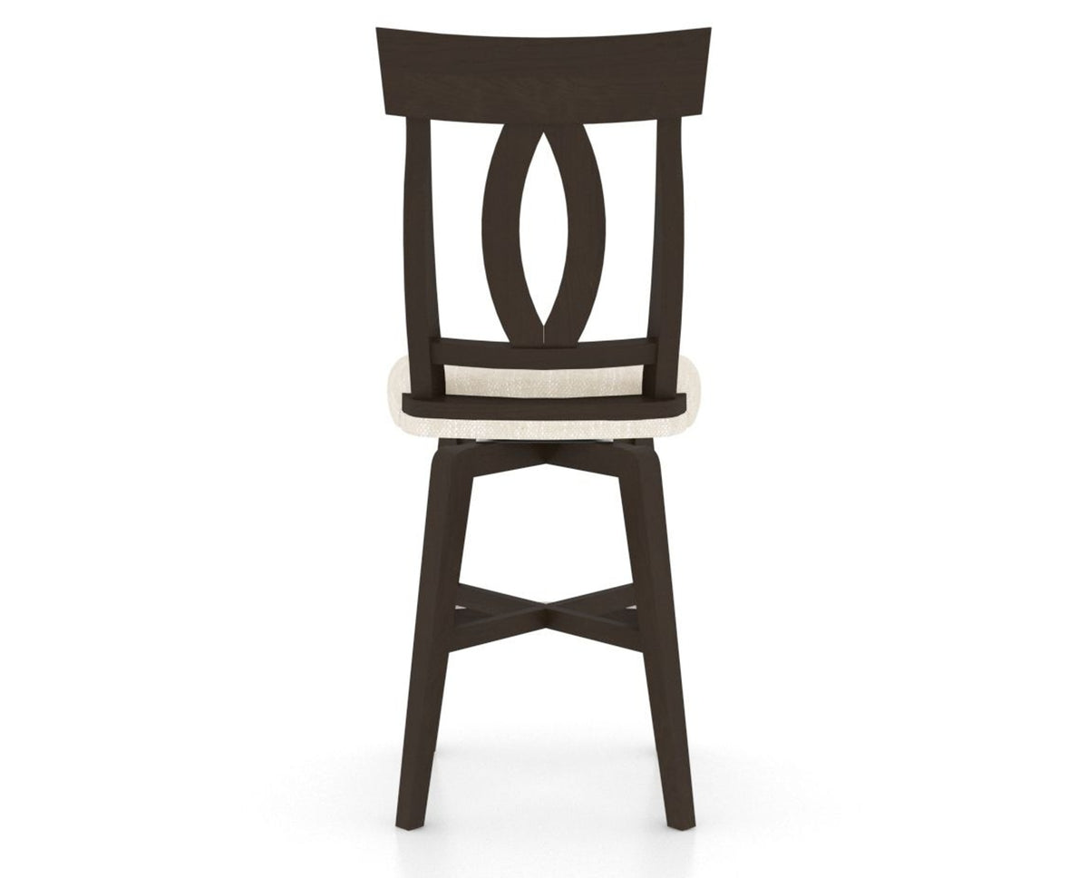 Canadel Swivel Counter Stool 7100 in FT InsideOut® and 59 Davy's Grey, back view