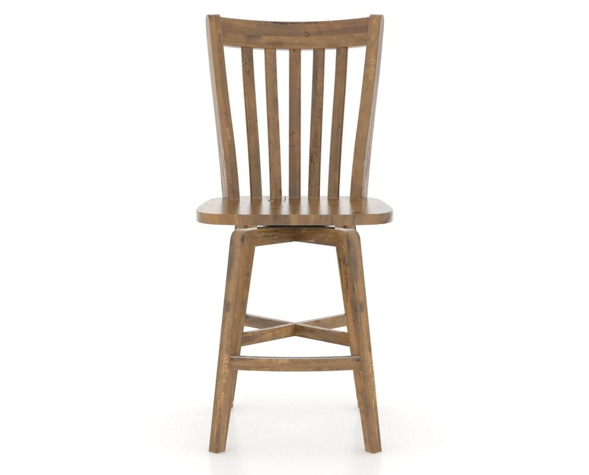 Canadel Champlain Swivel Counter Stool 7119 in Oak Washed, front view