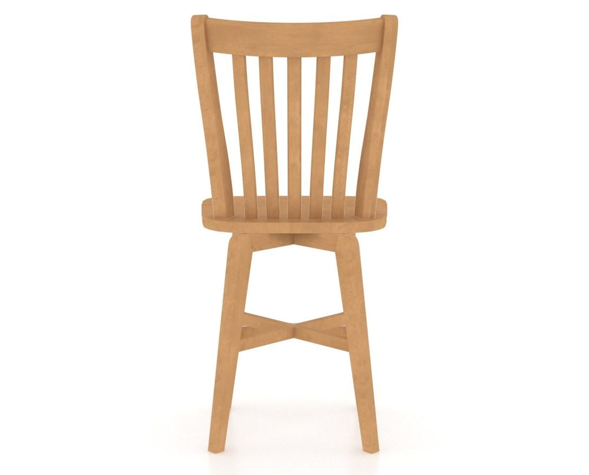 Canadel Swivel Counter Stool 7119 in Wood Seat and 20 Caramel Washed, back view