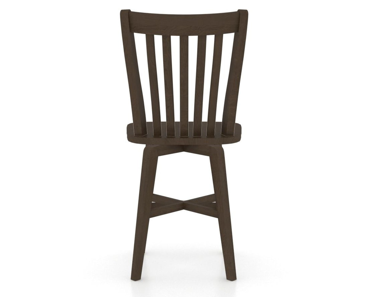 Canadel Swivel Counter Stool 7119 in Wood Seat and 29 Hazelnut Washed, back view