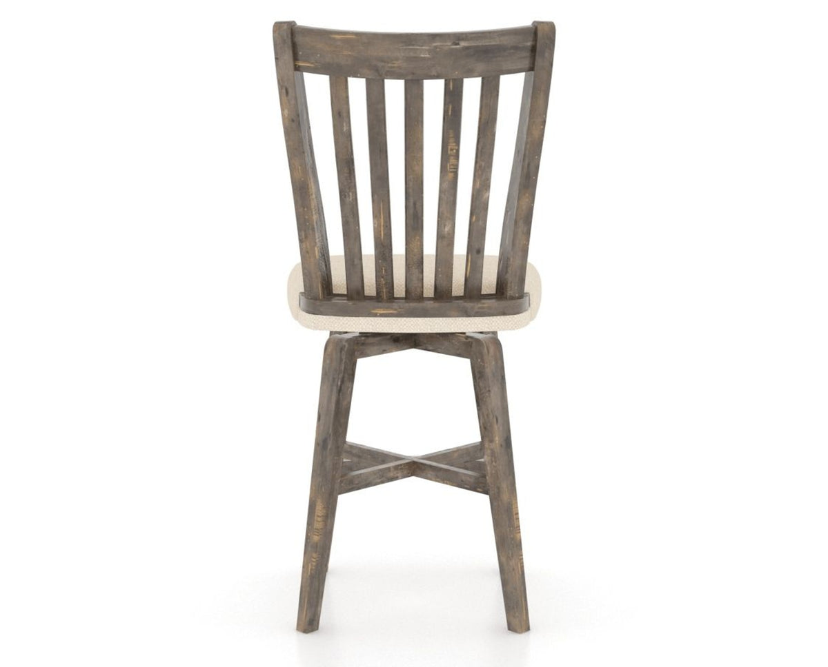 Canadel Champlain Swivel Counter Stool 7119 in 6K Sunbrella® and 08 Shadow, back view