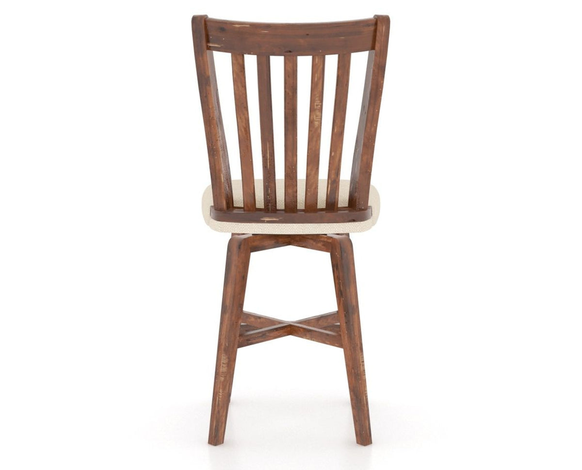 Canadel Champlain Swivel Counter Stool 7119 in 6K Sunbrella® and 33 Spice Washed, back view