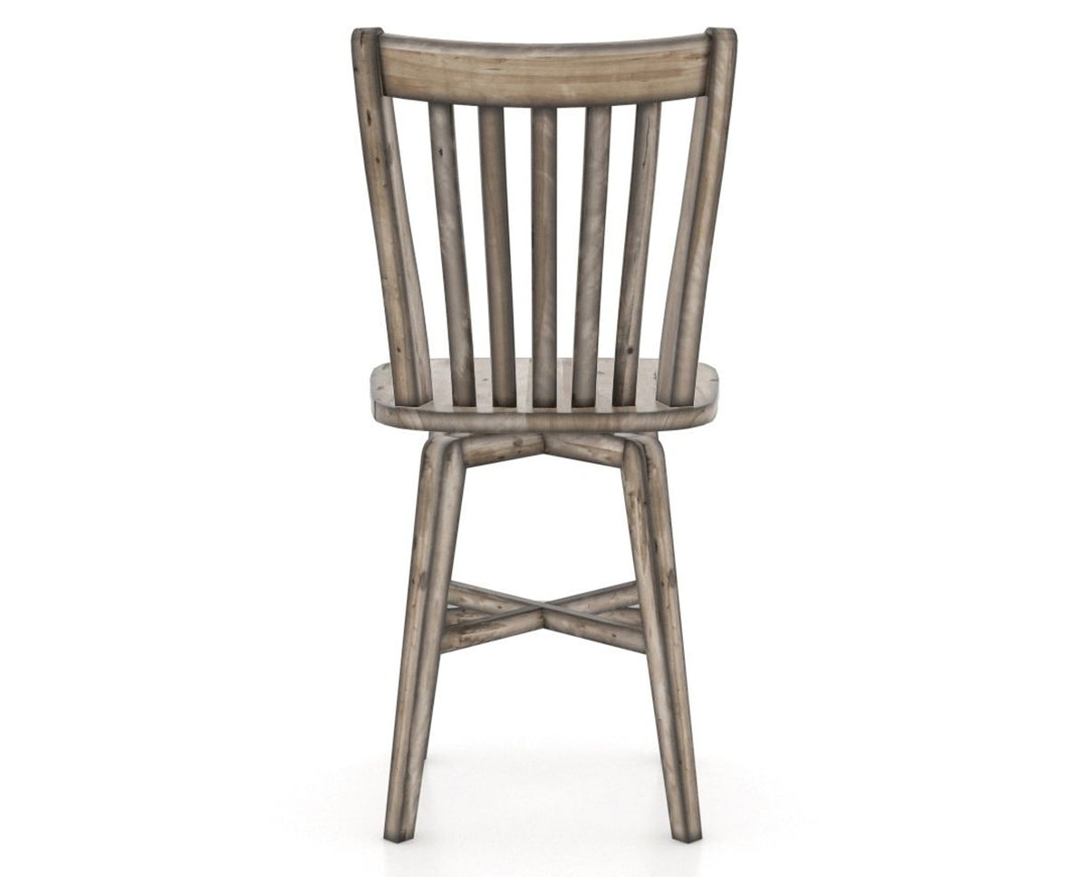 Canadel Champlain Swivel Counter Stool 7119 in Wood Seat and 72 Heritage Nature, back view