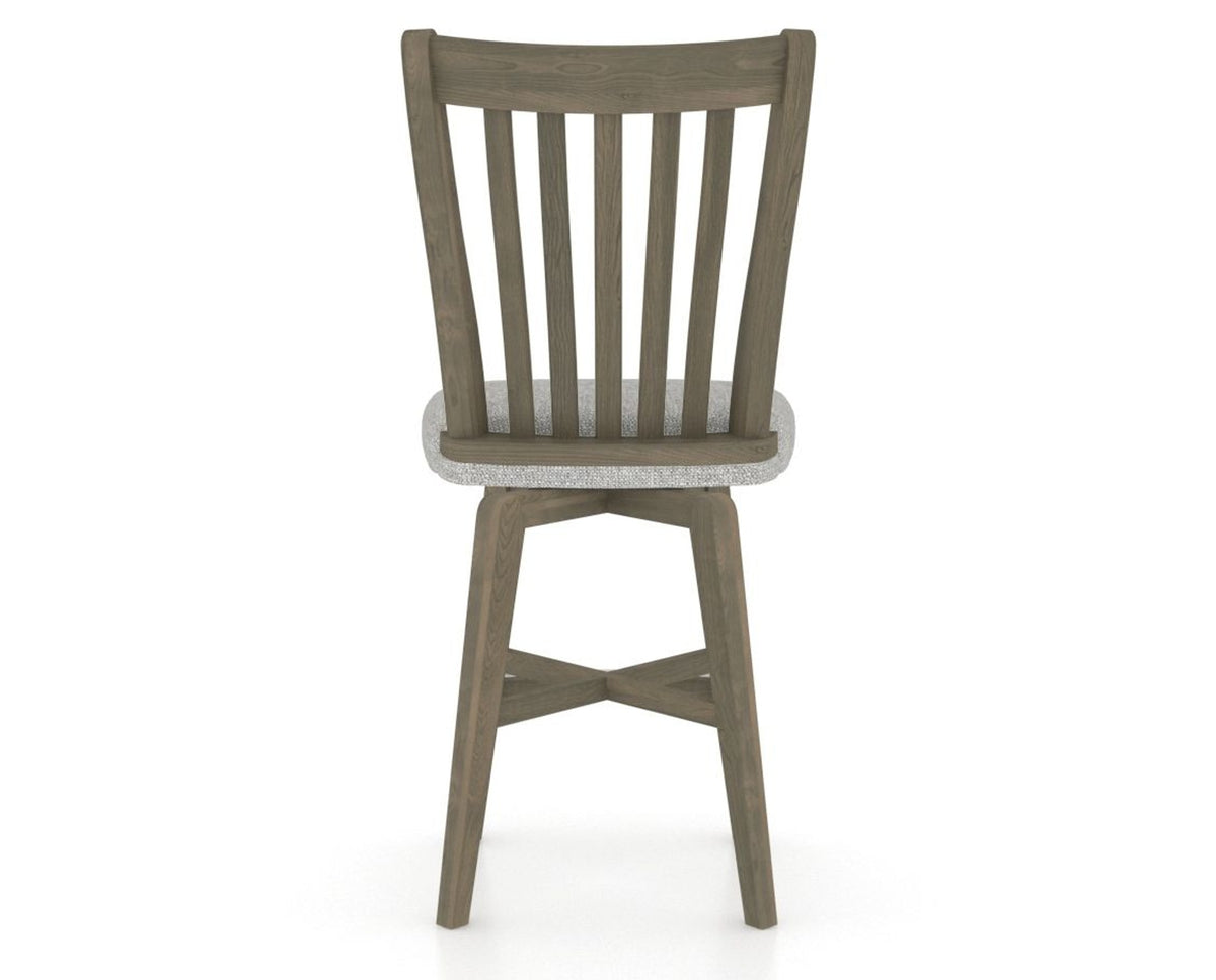 Canadel Swivel Counter Stool 7119 in 7C Fabric and 08 Shadow, back view