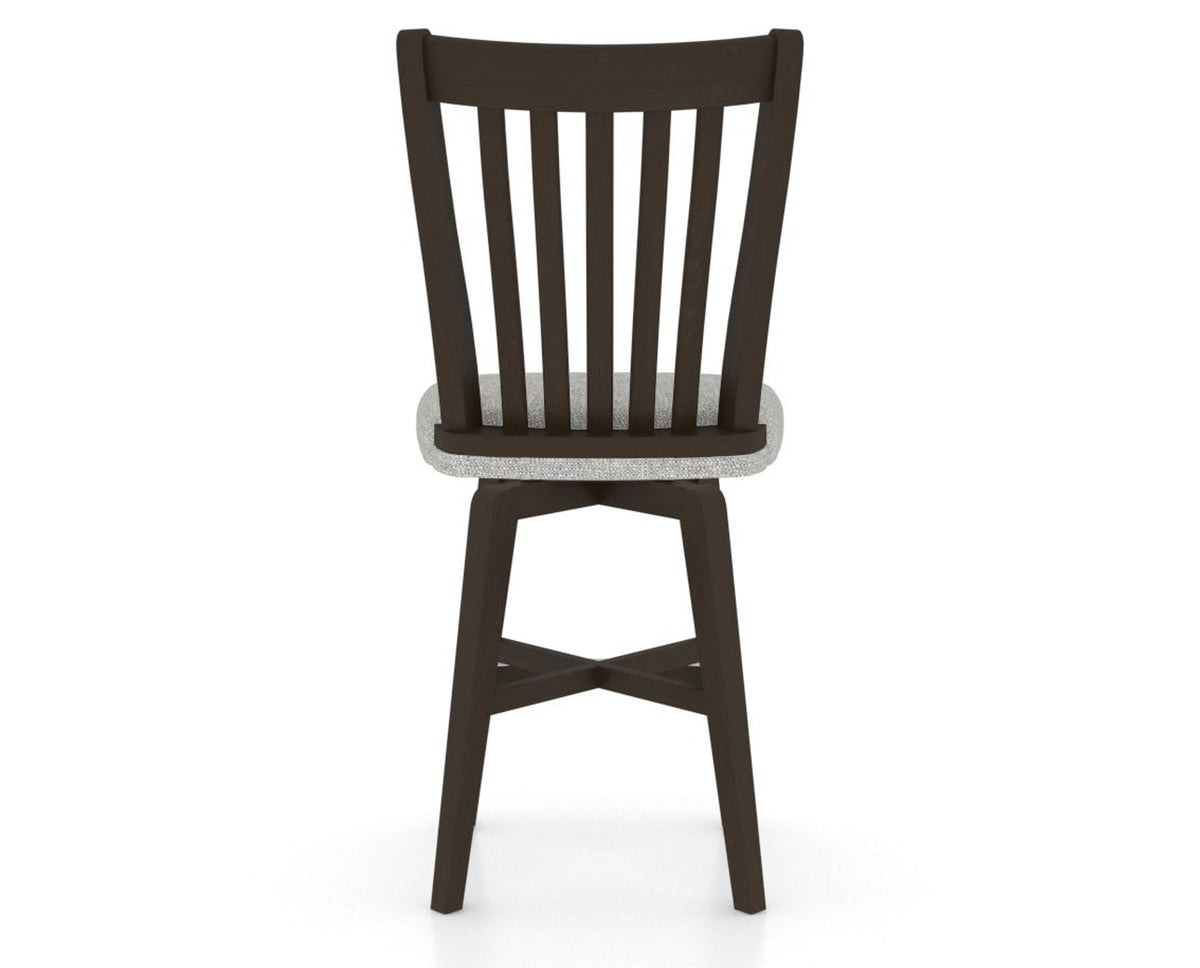 Canadel Swivel Counter Stool 7119 in 7C Fabric and 59 Davy's Grey, back view