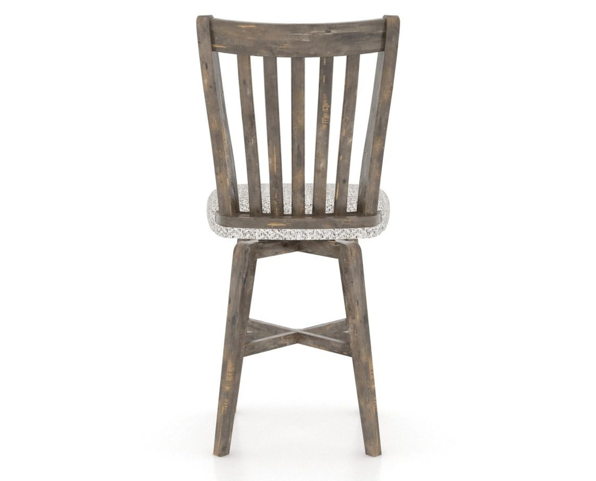Canadel Champlain Swivel Counter Stool 7119 in FP Crypton® and 08 Shadow, back view