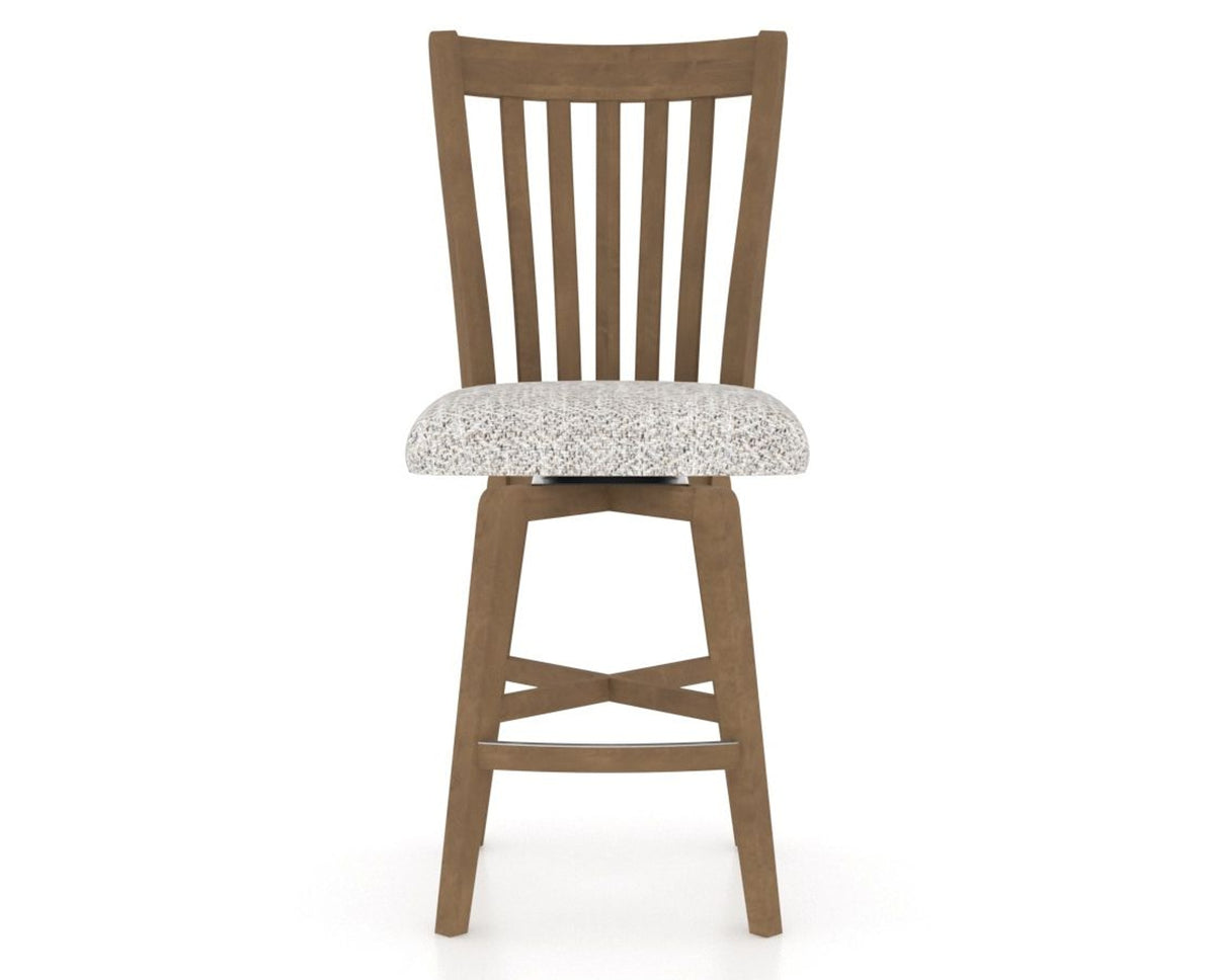 Canadel Swivel Counter Stool 7119 in FP Crypton® and 25 Pecan Washed, front view