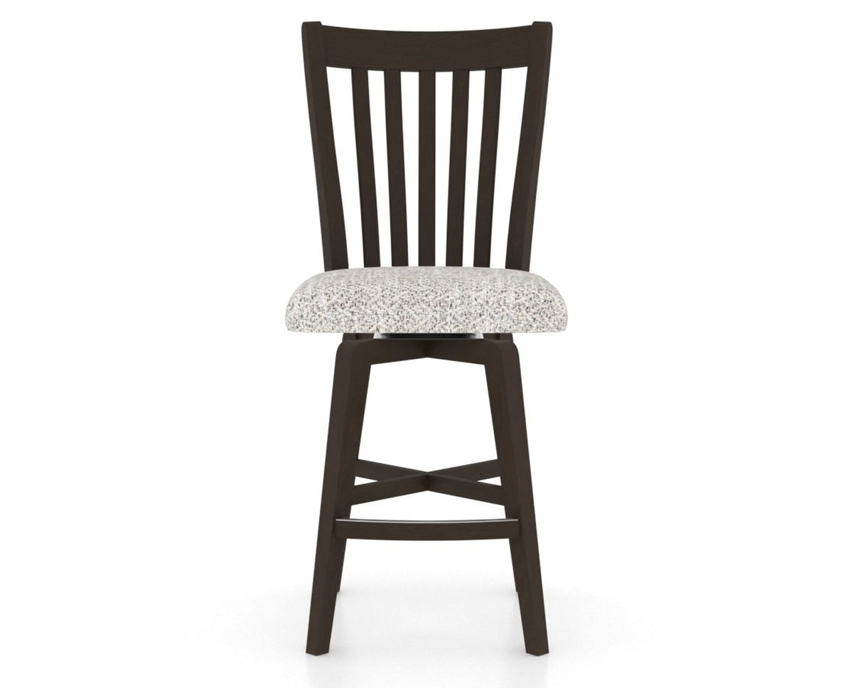 Canadel Swivel Counter Stool 7119 in FP Crypton® and 59 Davy's Grey, front view