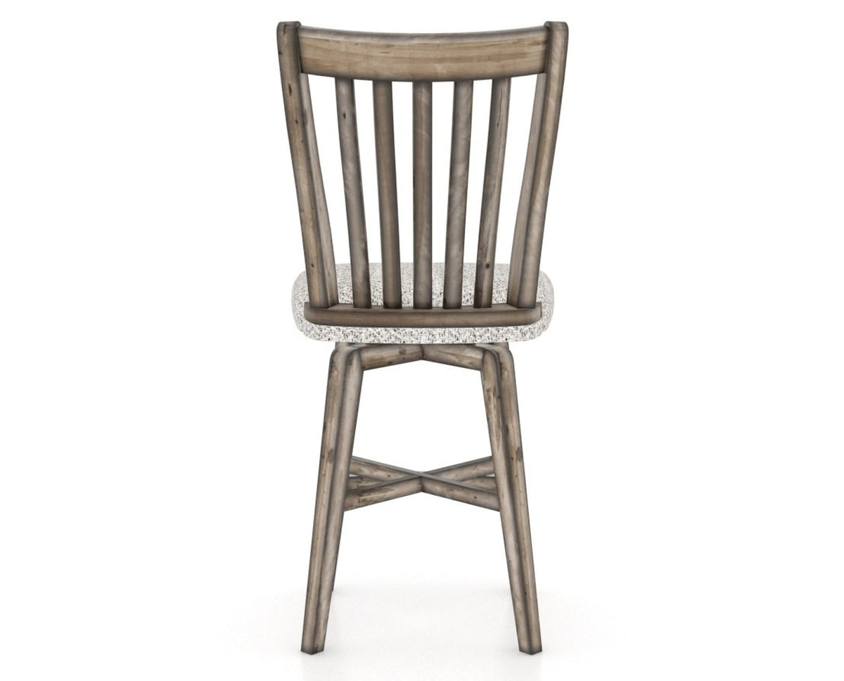 Canadel Champlain Swivel Counter Stool 7119 in FP Crypton® and 72 Heritage Nature, back view