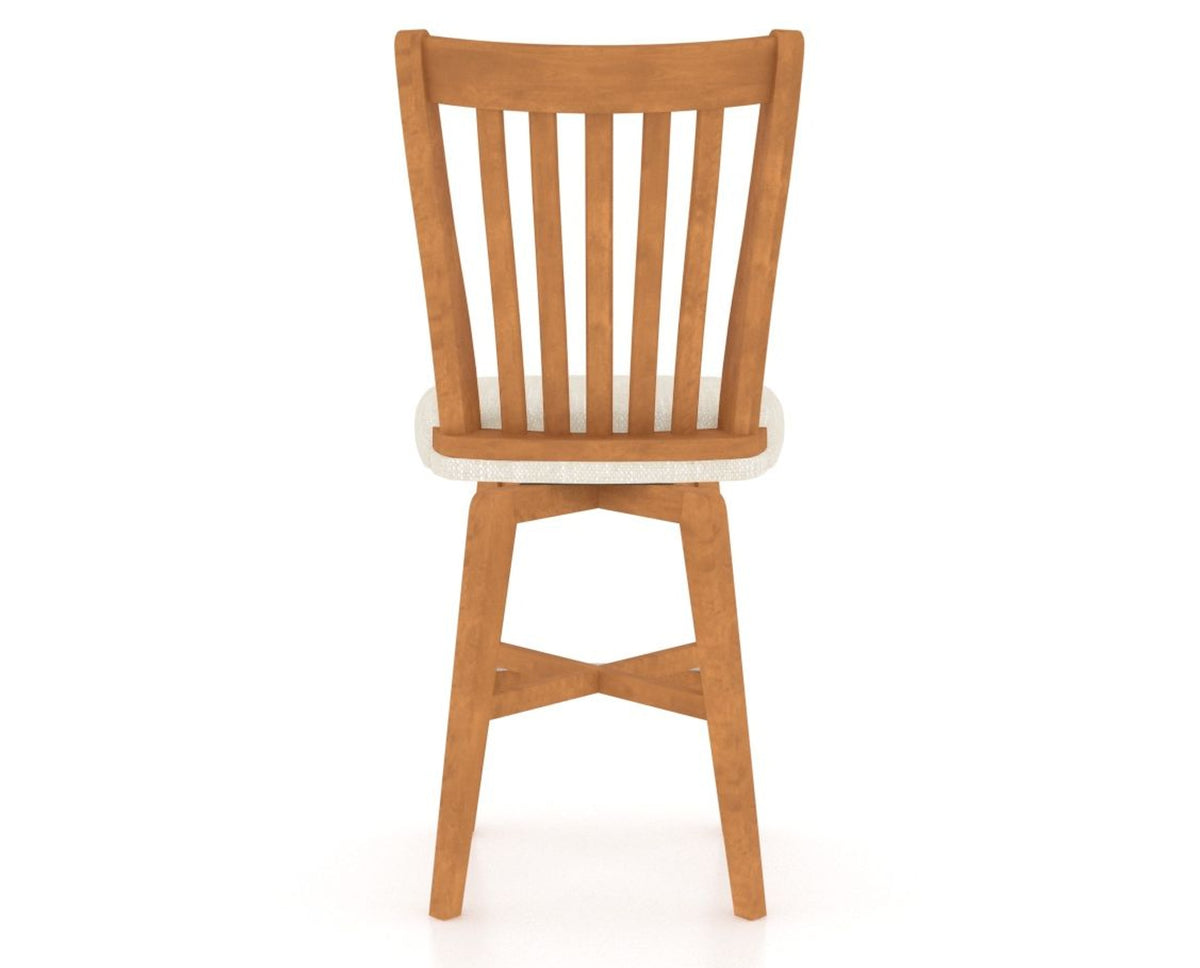 Canadel Swivel Counter Stool 7119 in FT InsideOut® and 01 Honey Washed, back view