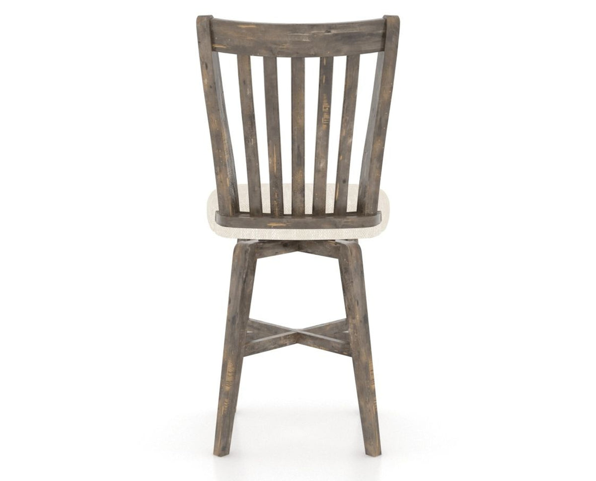 Canadel Champlain Swivel Counter Stool 7119 in FT InsideOut® and 08 Shadow, back view