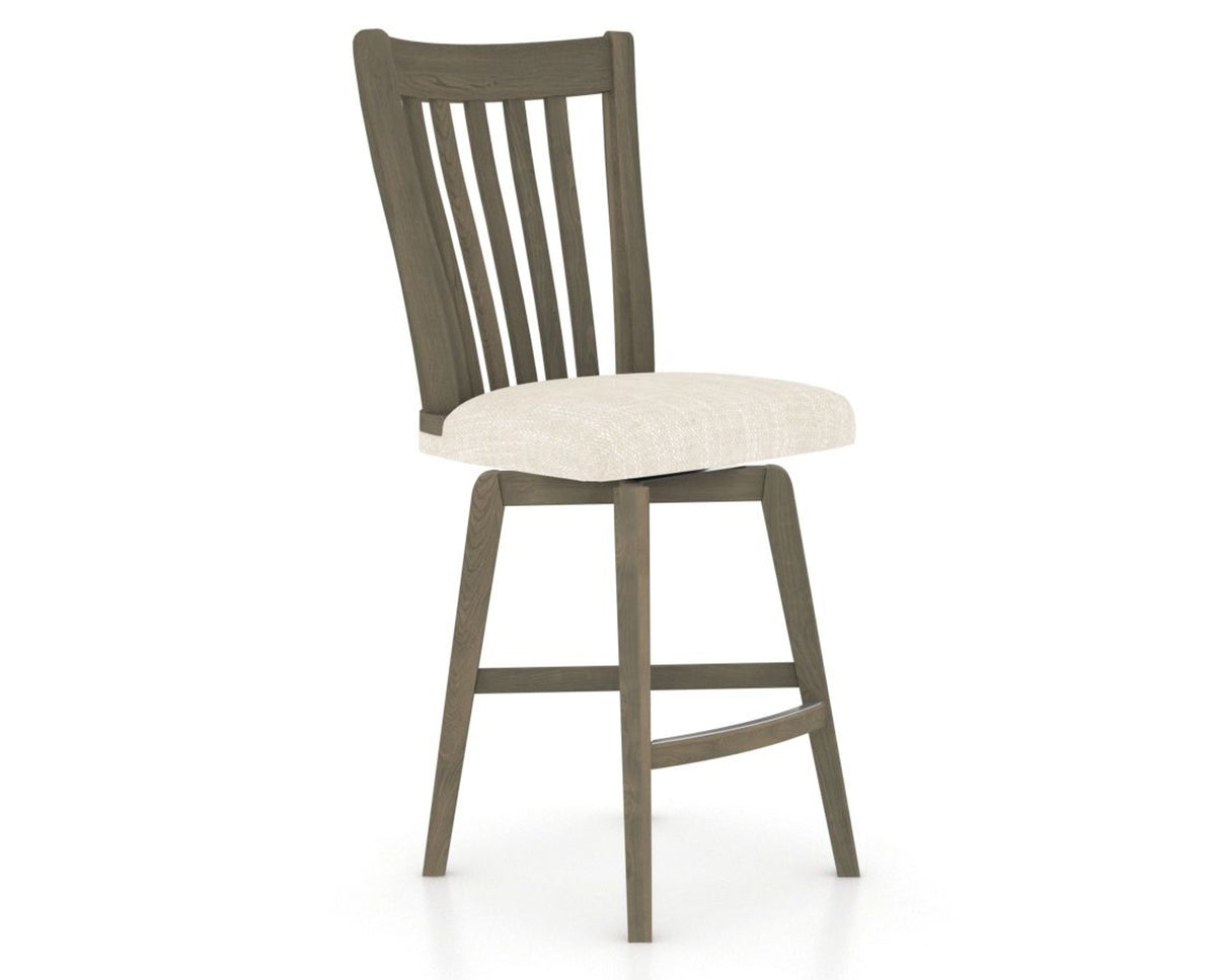 Canadel Swivel Counter Stool 7119 in FT InsideOut® and 08 Shadow, three-quarter view