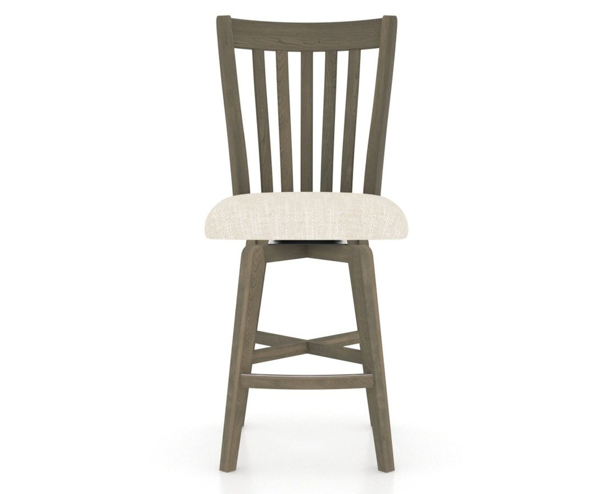 Canadel Swivel Counter Stool 7119 in FT InsideOut® and 08 Shadow, front view