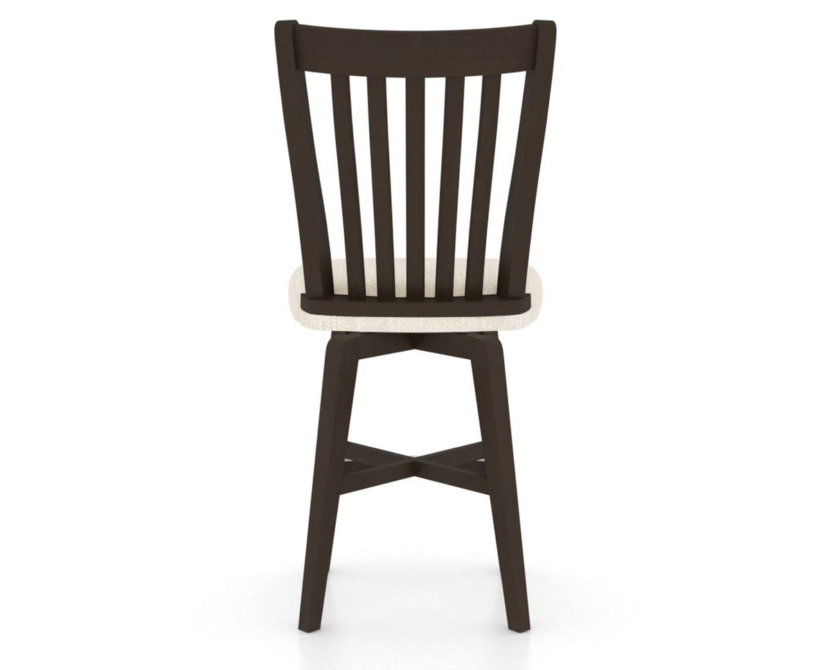 Canadel Swivel Counter Stool 7119 in FT InsideOut® and 59 Davy's Grey, back view