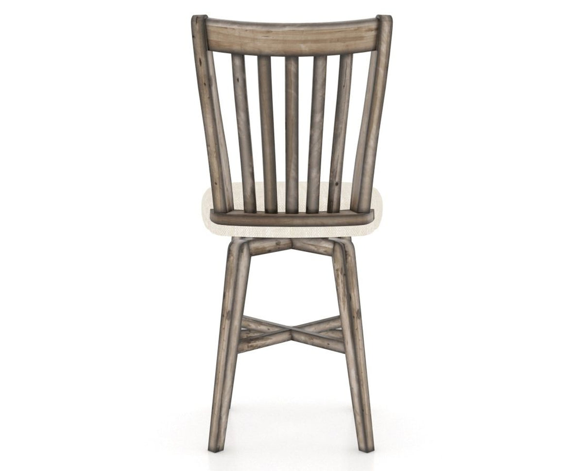 Canadel Champlain Swivel Counter Stool 7119 in FT InsideOut® and 72 Heritage Nature, back view