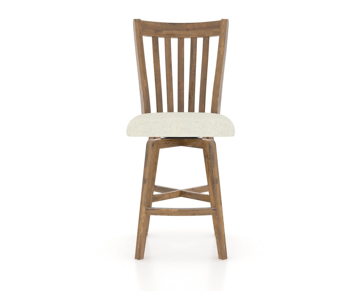 Canadel Champlain Counter Stool 7119 in Oak Washed & Fabric TW, front view