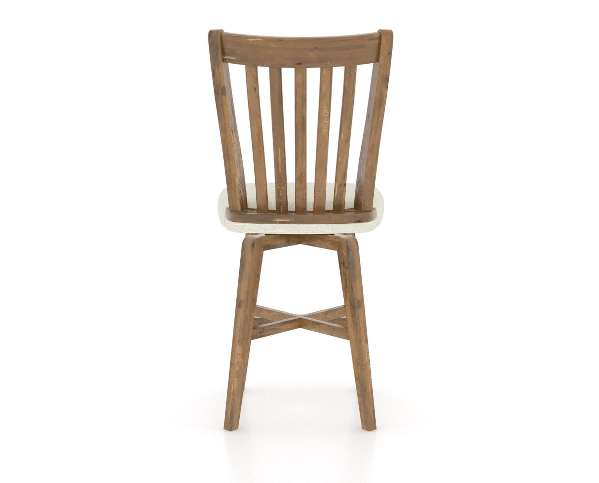 Canadel Champlain Counter Stool 7119 in Oak Washed & Fabric TW, back view
