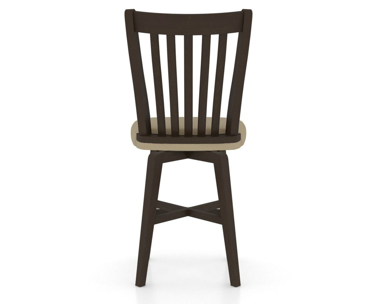 Canadel Swivel Counter Stool 7119 in XY Faux Leather and 59 Davy's Grey, back view