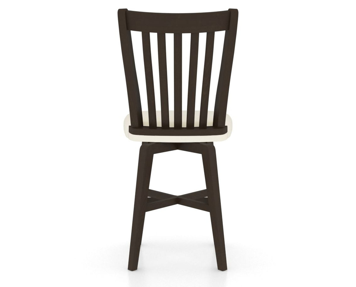 Canadel Swivel Counter Stool 7119 in YJ Faux Leather and 59 Davy's Grey, back view