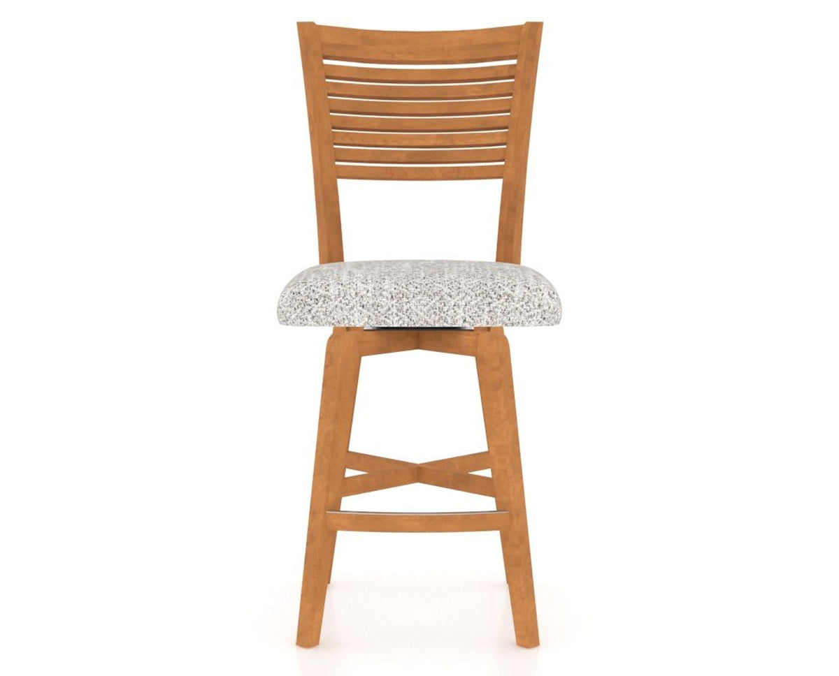 Canadel Swivel Counter Stool 7229 in FP Crypton® and 01 Honey Washed, front view