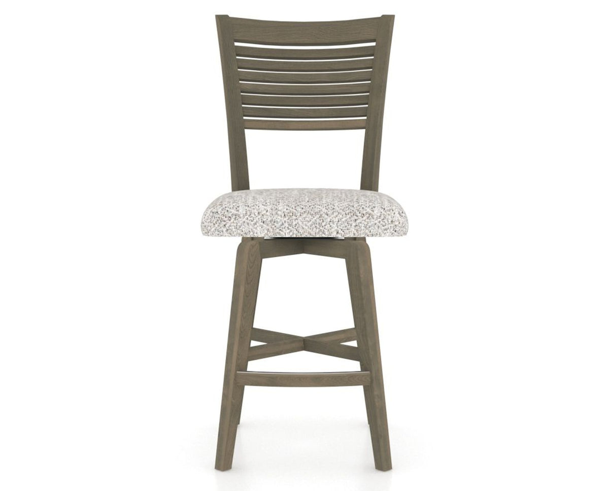 Canadel Swivel Counter Stool 7229 in FP Crypton® and 08 Shadow, front view