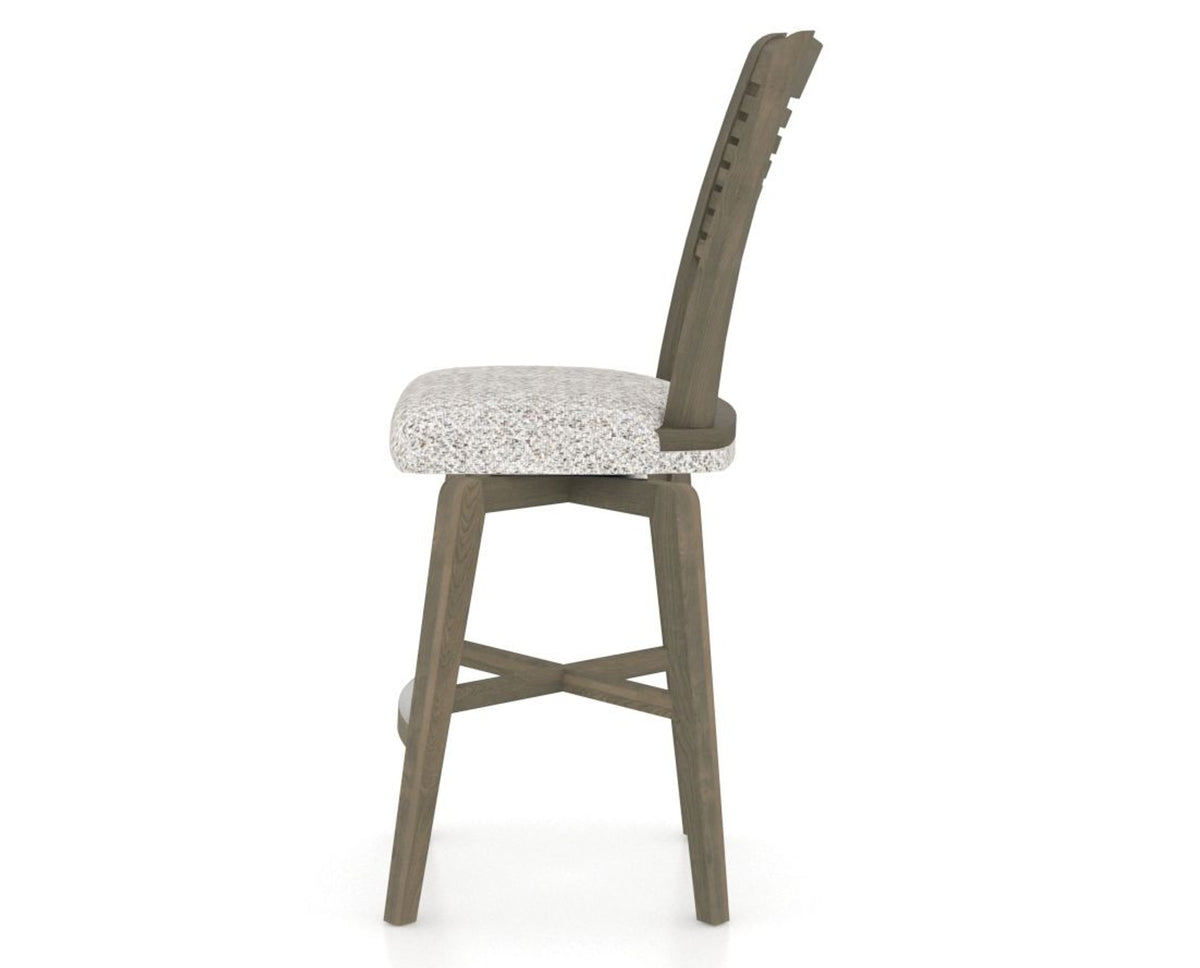 Canadel Swivel Counter Stool 7229 in FP Crypton® and 08 Shadow, side view